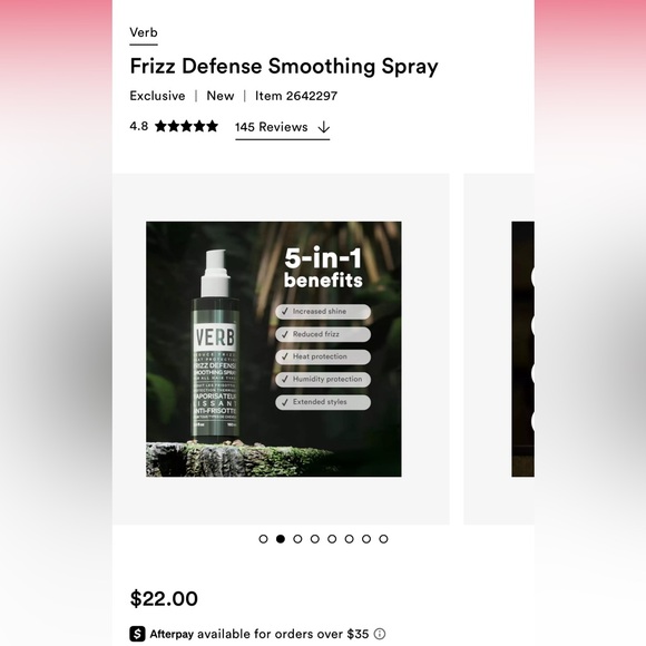 Verb Frizz Defense Smoothing Spray - Picture 3 of 3